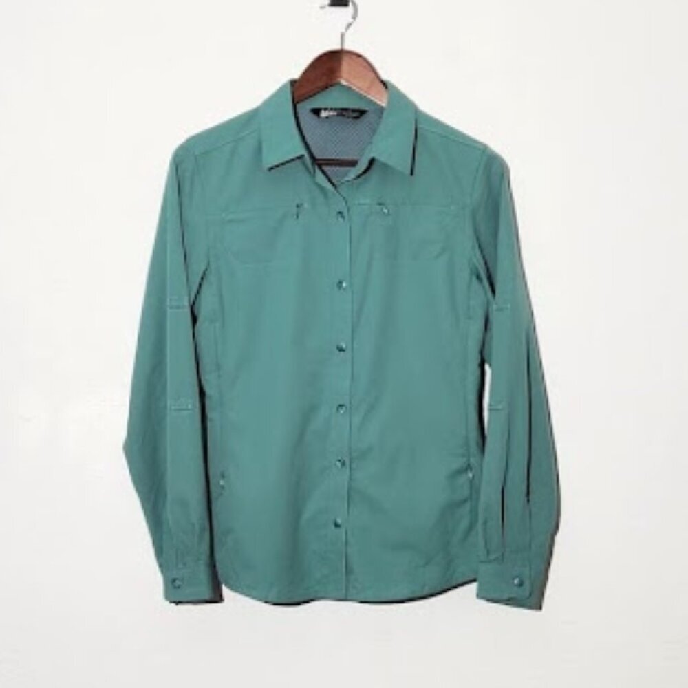 REI Women's Outdoor Shirt w/Roll Sleeves Size Small - Picture 1 of 5